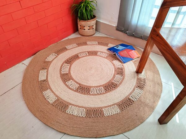 Rectangle Jute Rug – 4x6 ft Natural